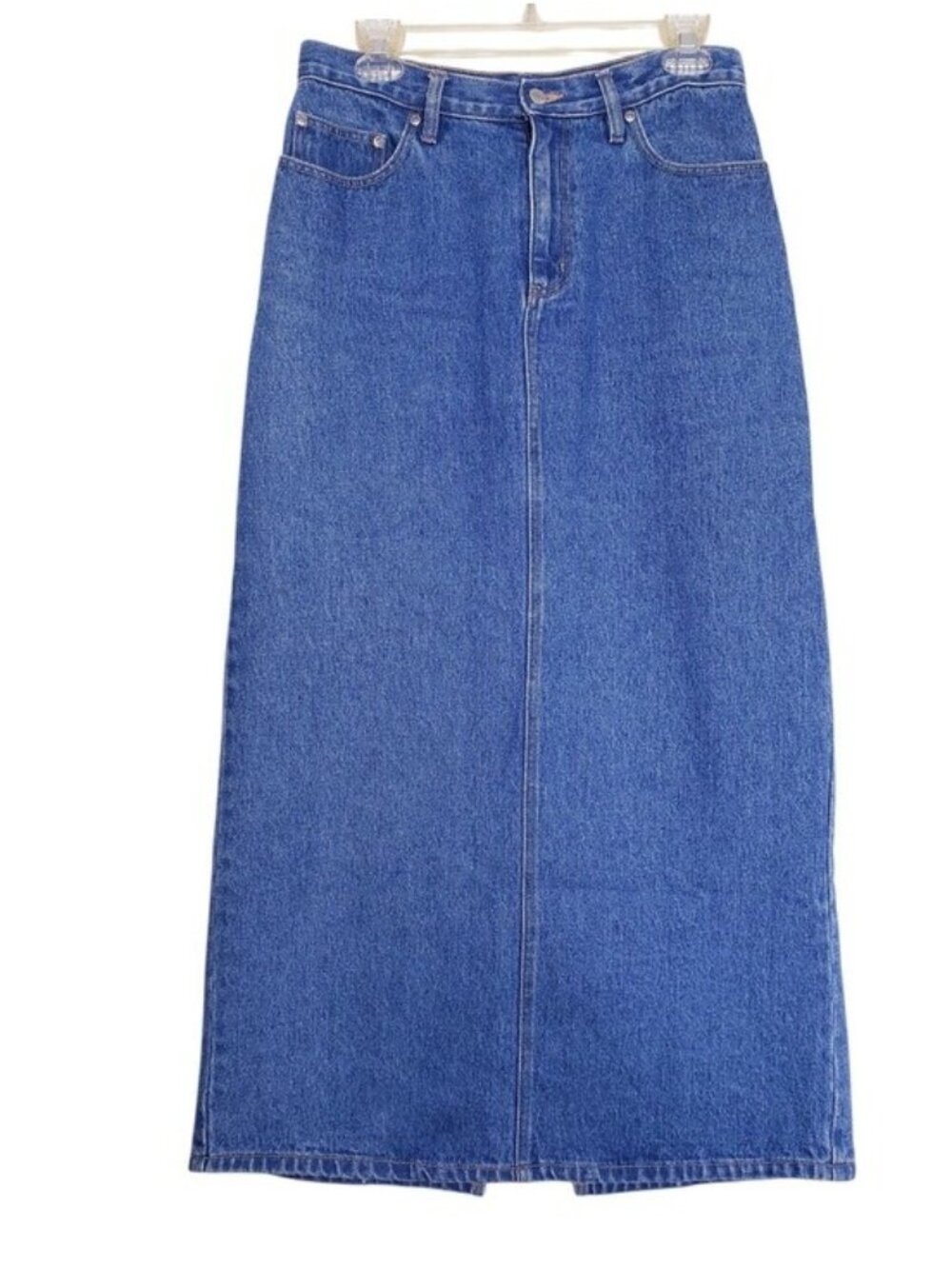 Vintage Sonoma Blue Denim Cotton Maxi Jean Skirt Women's Size 8